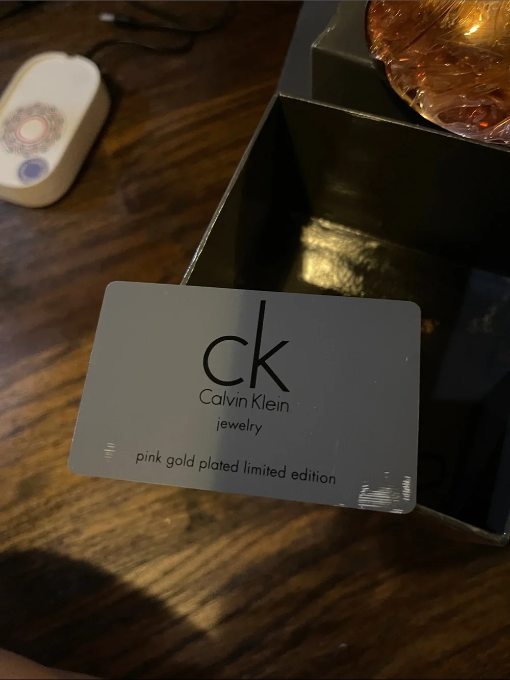 Calvin Klein Metallic Rose Gold Cuff